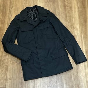  rare rare beautiful goods Dior HOMME Eddie period with cotton military jacket 44 men's black 07AW Dior Homme trench coat 