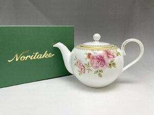 最終セール！新品 Noritake ノリタケ 金縁 薔薇 花柄 ティーポット 容量650cc ハートフォード ボーンチャイナ 箱付 紅茶 ブランド洋食器 B