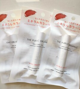  The pa yellowtail k organic organic certification . oil color lipstick noble orange 3 pcs set unused goods 