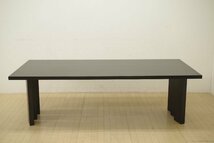 展示品 カリモク 最上位モデル スタンダードモダン ダイニングテーブル DU7240 オーク無垢材 厚天板 食堂机 食卓机 大型 幅220cm 定価61万_画像2