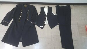 KSS7　海軍礼装　主計兵曹長　3点セット（ジャケット、ベスト、ズボン）　袖のボタン一つありません　追加画像、商品説明欄にあり