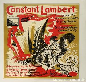 【US盤LP】チャールズ・グローヴズ/ランバート:ピアノと9つの楽器のための協奏曲(並品,1950's,WESTMINSTER,Charles Groves)