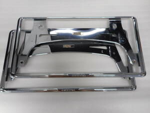 Nissan original * number frame * plating number frame * rom and rear (before and after) 2 pieces set 