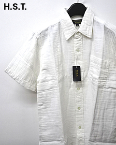 M 未使用【H.S.T. GAZE S/S SHIRT White HST ガーゼシャツ 半袖シャツ ホワイト ヒューストン】