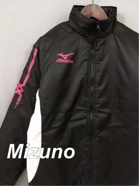 ！▼ 【美品・良品】 ミズノ 防寒 中綿ジャケット スポーツウェア メンズ Mサイズ 黒 ブラック Mizuno &