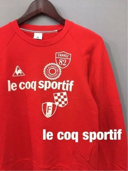 !▼ 【美品】 ルコック 長袖 スウェット プリントシャツ 薄手 トレーナー メンズ Sサイズ le coq sportif &