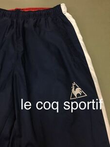 ルコック le coq sportif ウィンド パンツ ボトムス 長ズボン ロング 裏起毛 防寒 ネイビー メンズ Sサイズ !▲&