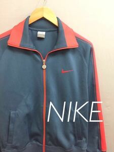  Nike NIKE [ as good as new goods ] jersey long sleeve truck top blue gray lady's L size!^&