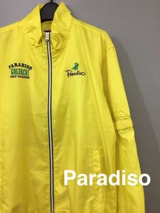  Paradiso Paradiso Golf Bridgestone window jacket 2WAY yellow men's M size ~v&