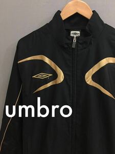  Umbro umbro jumper long sleeve Zip tops black men's M ~L size!*&