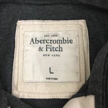 アバクロンビーアンドフィッチ Abercrombie & Fitch ヘラジカ 鹿 A&F MUSCLE 半袖 ポロシャツ グレー メンズ 男性用 Lサイズ ♭▽_画像4