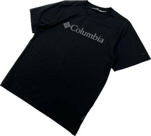 Columbia ☆ OMNI-WICK ベーシック ロゴ 半袖 Tシャツ カットソー ブラック 黒 L 登山 ハイキング アウトドア キャンプ コロンビア■FB36