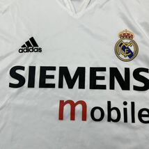 adidas ☆ レアルマドリード 04/05 レプリカ ユニフォーム Tシャツ ゲームシャツ ホワイト 2XO サッカー 人気 チーム アディダス■BB235_画像5