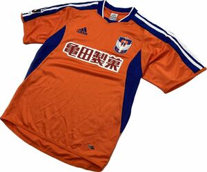 adidas ☆ アルビレックス新潟 ホーム ユニフォーム Tシャツ ゲームシャツ オレンジ S 亀田製菓 スポンサー サッカー アディダス■BB234