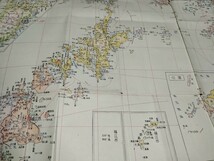 長崎県全図　地図　資料　両面　77×54cm　　昭和34年印刷発行　書き込み　イタミ　　B2309_画像4