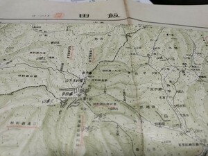 飯田　新潟県　古地図　 地形図　地図　資料　46×57cm　大正7年製版　昭和12年印刷　発行　　B2309