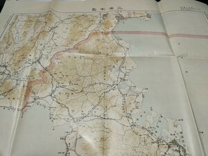 三浦半島　神奈川県 古地図　 陸地測量部　大型地形図　地図　資料　61×85cm　昭和7年製版　昭和10年印刷発行　キレ　B2309