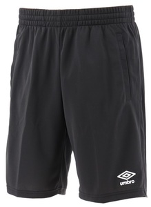 【KCM】Z-umbro-267-O★展示品★【UMBRO/アンブロ】メンズ　WRワンポイントドライショーツ　サッカー　UMUPJD87　ブラック　サイズ O