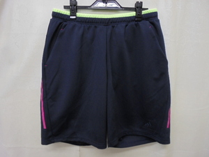 【KCM】Z-2adi-647-L★展示品★【adidas/アディダス】レディース　TEAM ウォームアップ ハーフパンツ　FTK61-DV0679　レジェンドインク　L