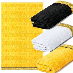 [CU]VERSACE Versace BAROQUEba lock hand towel black ZTO406001-ZCOSP052[ new goods / unused / regular goods ]