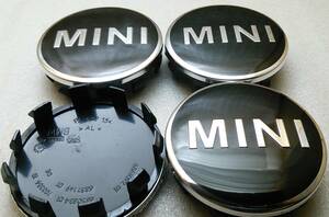 MINI ミニクーパー 56mm 黒銀 ホイールキャップ 4つ OEM 社外品 F54 F55 F56 F57 F60 R50 R52 R53 R55 R56 R57 R58 R59 R60 R61