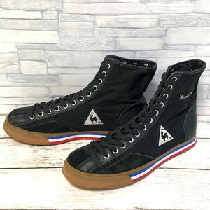 R4560bh【le coq sportif ルコックスポルティフ】24.5cm スニーカー ブラック メンズ レディース 靴 ハイカット シューズ 