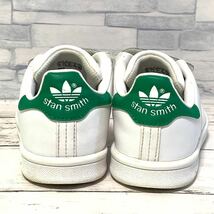 R4570bh【adidas アディダス】19cm スニーカー ホワイト キッズ 靴 オリジナルス Originals スタンスミス ベルクロ STAN SMITH 白 M20607_画像4