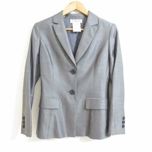 美品 GIVENCHY BOUTIQE ジバンシー ジバンシィ シルクブレンド シングル 2B テーラードジャケット ブレザー 38 グレー