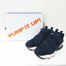 美品 Reebok リーボック INSTAPUMP FURY OG インスタポンプ フューリー スニーカー ランニングシューズ DV6986 サイズUS8 26cm ネイビー_画像1