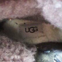 美品 UGG アグ BLAYRE BOOT IV ブレイリン レザー ボア ベルト ショートブーツ サイズUS6 23cm オリーブグリーン_画像4