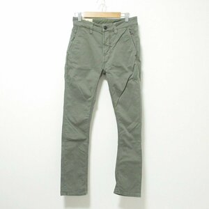 美品 Nudie Jeans ヌーディージーンズ SLIM ADAM BUNKER ストレッチ スリムストレート チノパン W27 カーキ 803