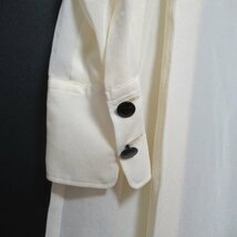 未使用 訳アリ MAISON EUREKA メゾンエウレカ RETRO MAXI DRESS BLOUSE シルク100％ シアー ドレス ワンピース F アイボリー系_画像5