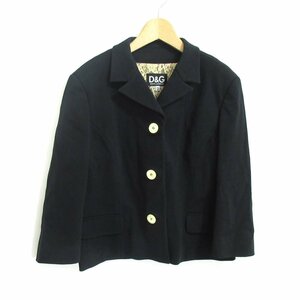  beautiful goods D&Gti-&ji- Dolce & Gabbana lining race single 3B tailored jacket 28/42 black 091