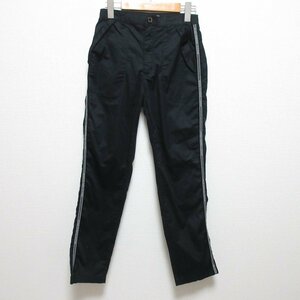 美品 19SS DOUBLE STANDARD CLOTHING ダブルスタンダードクロージング ストレッチ ラインロゴ コンパクトツイルカーゴパンツ 36 ブラック