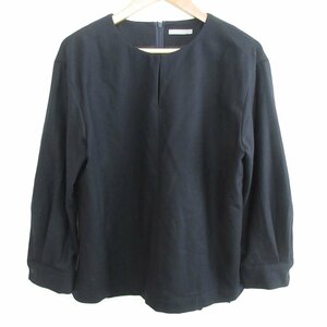 美品 20AW Theory luxe セオリーリュクス SAXONY SOFT TUBI 長袖 パフスリーブ ブラウス カットソー サイズ40 ブラック