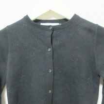 美品 20AW Christian Dior クリスチャンディオール キッズ 子供服 ロゴ ラメ カシミヤブレンド ニット カーディガン 6 ブラック 901_画像4