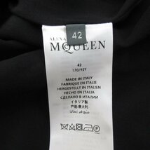 美品 Alexander McQueen アレキサンダーマックイーン ダブルブレスト ロングベスト ジレ ノースリーブコート サイズ42 ブラック_画像6