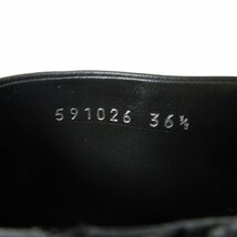 美品 BALENCIAGA バレンシアガ BB金具 キルト サイドジップ ポインテッドトゥ ショートブーツ 591026 サイズ36.5 約23.5cm ブラック 092_画像8