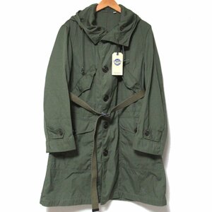 ほぼ未使用 BUZZ RICKSON'S バズリクソンズ M-47 OVERCOAT PARKA TYPE フーディー ミリタリー オーバーコート XS オリーブ カーキ系