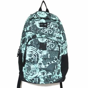 新品 未使用 RVCA ルーカ 総柄 リュックサック バックパック デイパック BA042-954 グリーン×ブラック