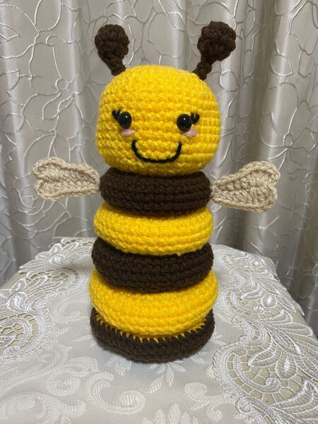 ミツバチ リング スタッキング 輪投げ ハンドメイド