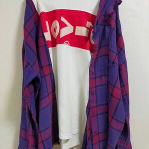 (Ａ10)古着リメイク　Tシャツ＋シャ