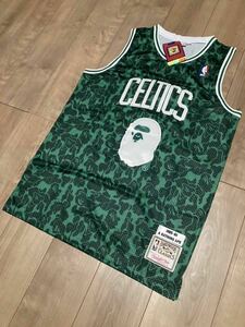 NBA CELTICS #93 BAPE/セルティックス ユニフォーム ゲームシャツ ジャージ 緑 L 刺繍 NBA BAPE/エイプ