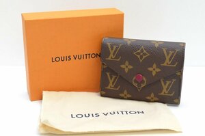 [fui] 極美品 LOUIS VUITTON ルイヴィトン 三つ折り財布 ポルトフォイユ ヴィクトリーヌ フューシャ コンパクト M41938