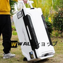 釣り用クーラーボックス 大容量 大型70L 座れる頑丈マッスルボディ 防水 サイドハンドル キャスター付き 釣り 保冷力150h 水栓付き 白&銀_画像6