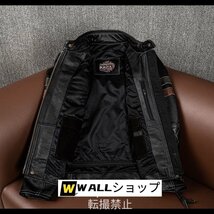 メンズ 革ジャン 牛革 ライダース ハーレー バイクウエア レザージャケット ブルゾン オートバイ 本革 M~5XL_画像5