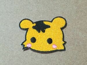 プロ野球応援グッズ（阪神用）/かわいいとらの顔刺繍ワッペンM/寅 トラ 虎