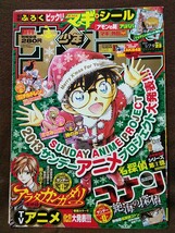 週刊少年サンデー 2013年No.2 切り抜き 名探偵コナン(表紙) アラタカンガタリ 神のみぞ知るセカイ AKB48 ピンナップ&ビックリマギシール付_画像1