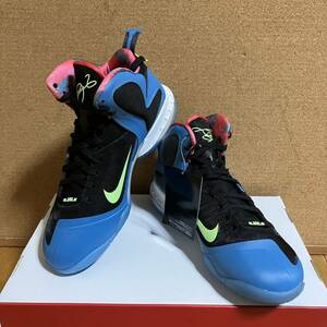 NIKE ナイキ バスケットボール レブロン 9 サウス コースト LEBRON IX SOUTH COAST black/lime glow-dutch blue 27.0cm 送料無料