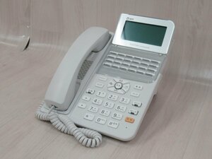 Ω ZU1 14136# 保証有 キレイめ NTT【 ZX-(24)STEL-(1)(W) 】21年製 αZX 24ボタンスター標準電話機(白) 領収書発行可能